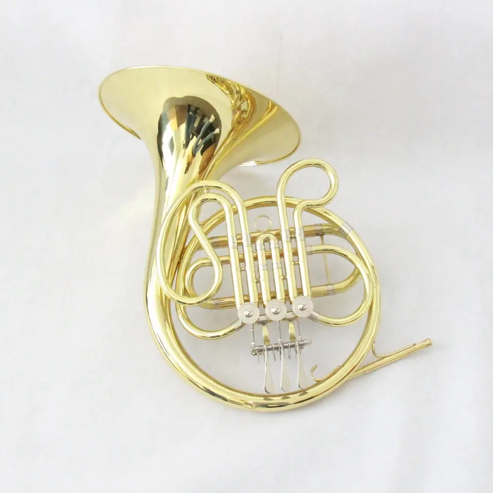 Профессиональный оркестр высокого качества, F ключ, латунный материал, золотой лакированный французский гудок