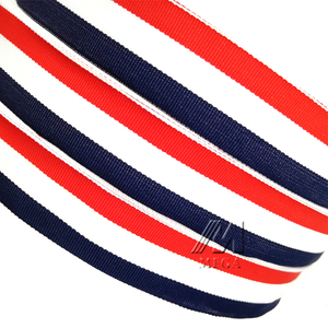 新100% 涤纶梭织提花图案缝纫配件印三色条纹丝带 - Product Image 3
