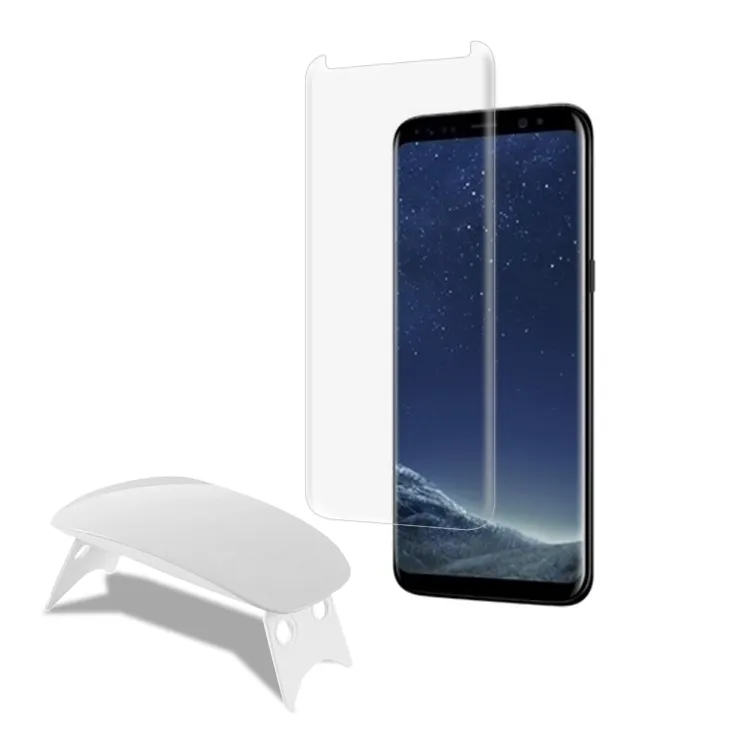 Neue Ankunft Volle Kleber UV LED Lampe 3F Glas Curved Screen Protector Gehärtetem Glas Für Samsung Galaxy S10 S10 + hinweis 9 S9
