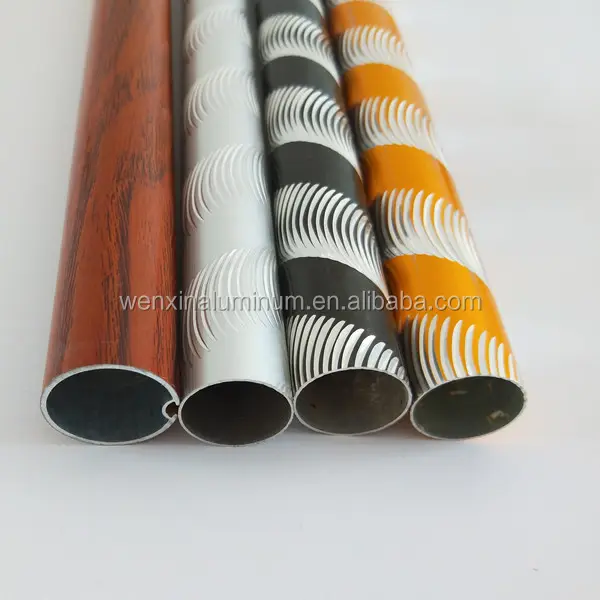 24mm Carved aluminum tube for curtain rod export to Indonesia