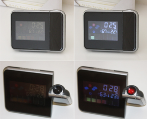 Snooze Light Laser Projektions tisch Digitaler Wecker mit Wetters tation
