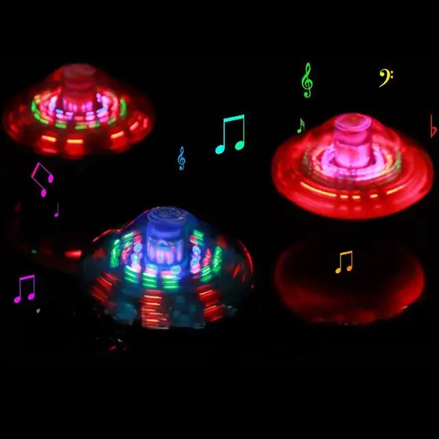 도매 발광 장난감 다채로운 LED 회전