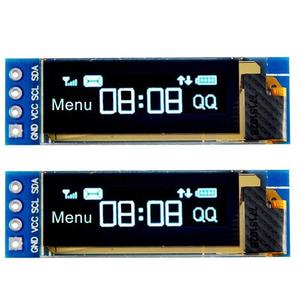 I2C OLED Display Module 0.91 Inch I2C SSD1306 OLED Display Module Blue I2C OLED Screen Driver DC 3.3V ~ 5V für Aduino