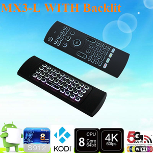 2018 新製品 MX3-<span class=keywords><strong>L</strong></span> 2.4 グラム空気マウスのバックアンドロイド tv ボックス良質の体性感覚のリモコン