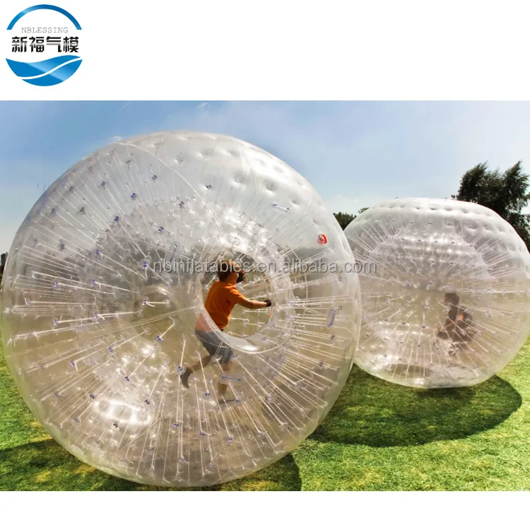 Bola inflable gigante para adultos, Bola de hámster humano zorb de cuerpo transparente, grande de tpu