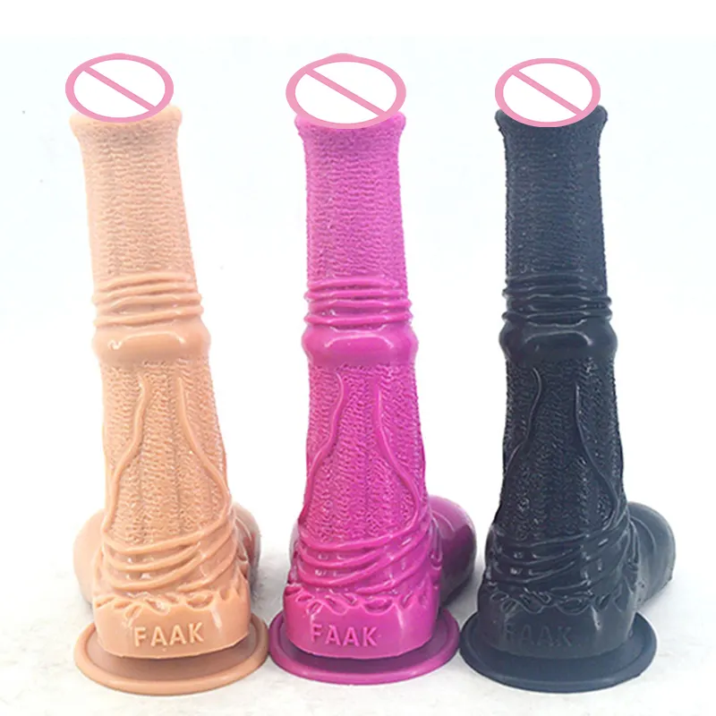 FAAK 25cm Drop Shipping dicke Tier Sexspielzeug Spielzeug Sex Erwachsenen Pferd Penis Sex mit Frauen Pferd Dildo für Frauen