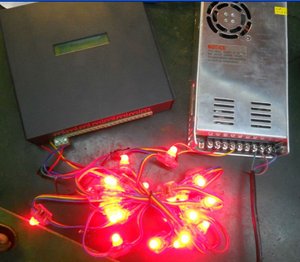 400pcs WS2801 Pixel knoten (quadratisches Modell) + 1pcs 5V/350W Netzteil + T-100K-B SD-Karte LED-Pixel-Controller (vor eingestellt, einfach zu bedienen)