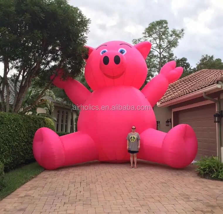 Fabbrica Gigante gonfiabile personalizzato pig palloncini gonfiabili rosa maiale per la pubblicità H3100