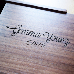 Wedding <strong>Memory</strong> Gift Box With USB Flash Drive 4GB 8GB Photography Walnut Box Walnut Wooden Box Photo Album With Custom Logo - Product Image 3