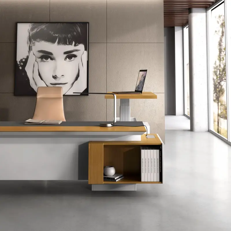 Commerciale mobili di lusso di tipo L ad alta tecnologia tavolo ufficio grande scrivania