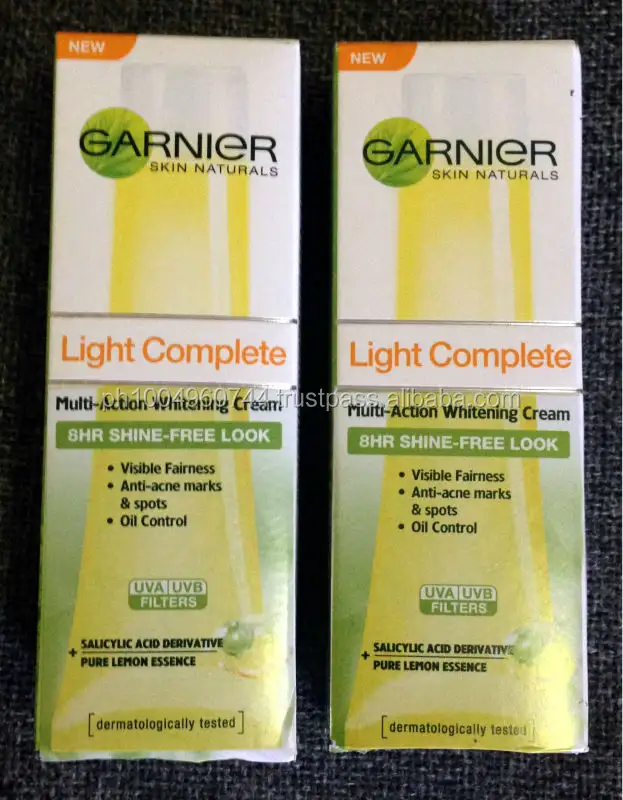 2 Garnier Naturals Light-crema blanqueadora completa, 8HR, sin brillo