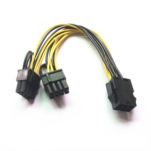 อะแดปเตอร์จ่ายไฟ PCI Express สำหรับการ์ดจอ8พิน6 + 2พินตัวแยกสัญญาณ GPU VGA Y-สายต่อขยายการ์ดแสดงผล - Product Image 6