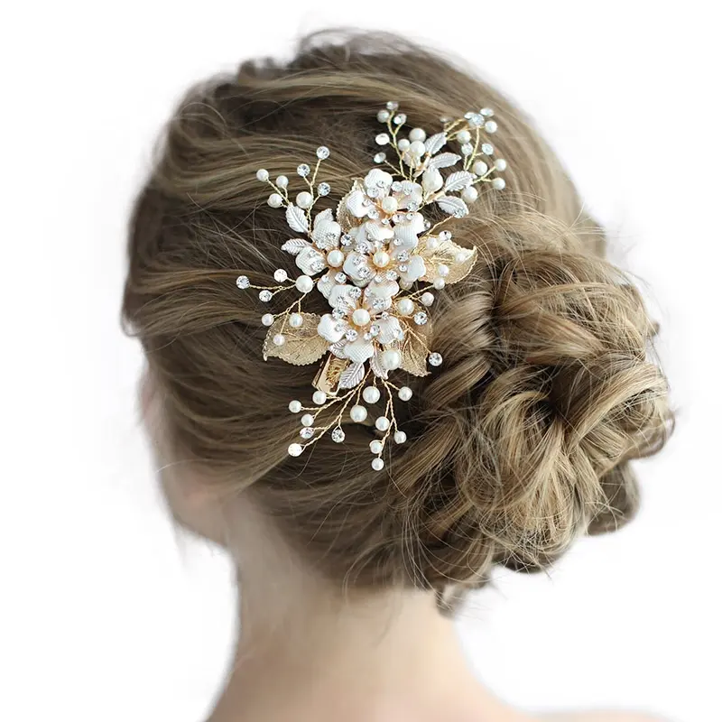 Ins Style/Модный свадебный заколка-пряжка для волос в богемном стиле с цветочным принтом аксессуары, свадебное украшение, заколки для волос для женщин