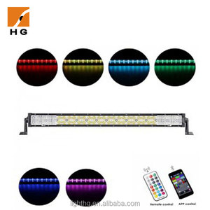 Usta tasarım 60 w 300 w 32.4 "çapraz rgb off road led işık bar 180 w led offroad ışık bar