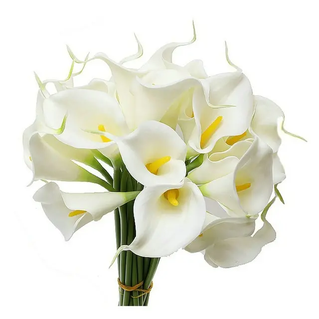 5 cm tête calla lily fleur artificielle 10 pcs/lot PU vraie touche fleurs décoration maison mariage bouquet Fleur Décorative
