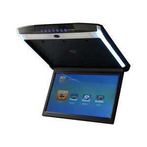 Eidada Factory Private Mould 15.6 Inch Car Flip Down <strong>LED</strong> IPS Screen with Bus MP5 TF FM USB MP5 Audio Out Roof Mount TV Monitor - Product Image 4