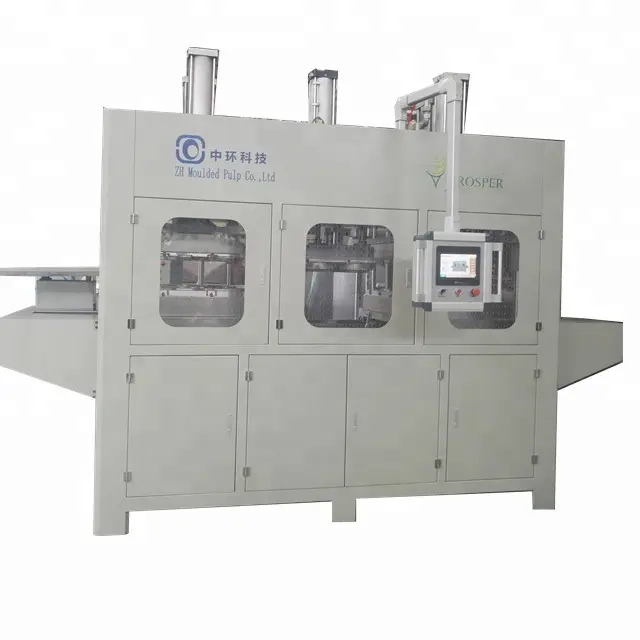 Machine pour la fabrication de boîte à lunch biodégradable/vaisselle de moulage de pulpe de plateau ligne de production/vaisselle jetable machine