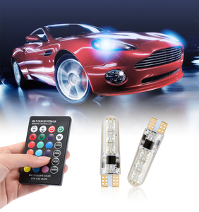 168 w5w 5050t10車LED電球調光12VLED電球RGBリモコン付きストロボLEDランプ読書灯T10