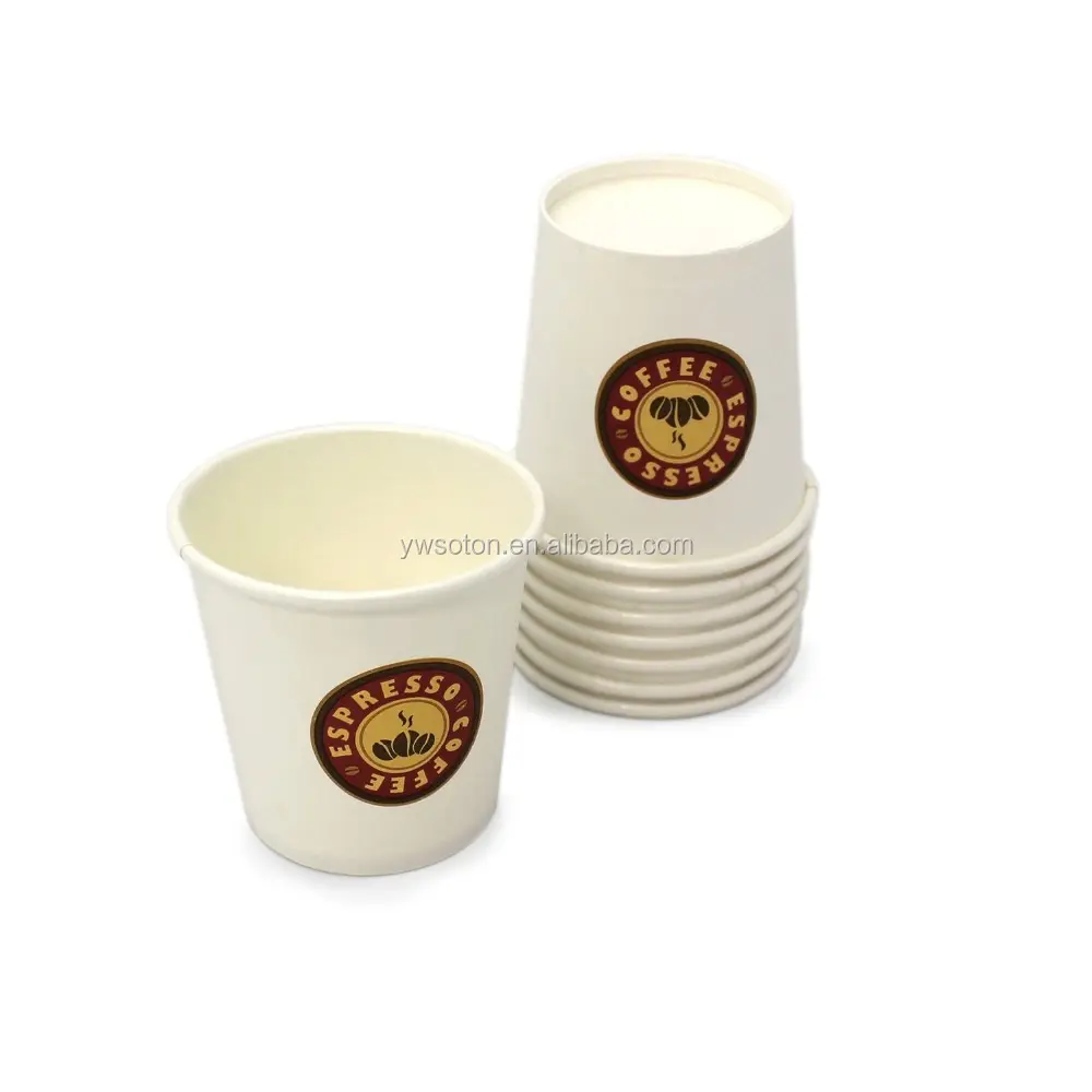 Tasses à café jetables en papier, pour expresso, gobelet en 4oz, 100 pièces