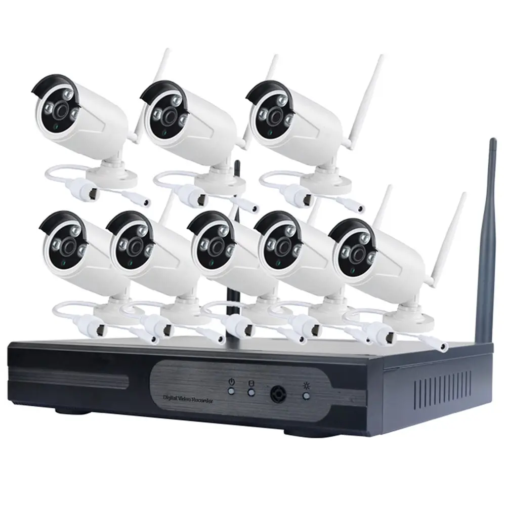 Bộ Camera An Ninh IP HD Không Dây 1080P 8CH NVR POE, Camera Vòm 3mp Camera Nvr Ip66 1080P Hệ Thống Cctv Ngoài Trời