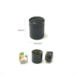11*14mm חיצוני נייד מגנטי מיכל פליז שחור קטן מסתור סרבית מכולות