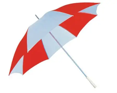 Promotion Advertising AD Logo Print Red and White Cheap Golf Stick Umbrella