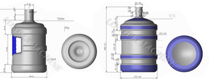 20L 5 גלון בקבוק PET נושבת תבניות/מינרלים מים preform עובש