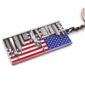 USA Flag Souvenir Statue of Liberty I love <strong>New</strong> <strong>York</strong> Skyline Metal <strong>Keychain</strong> - Product Image 4