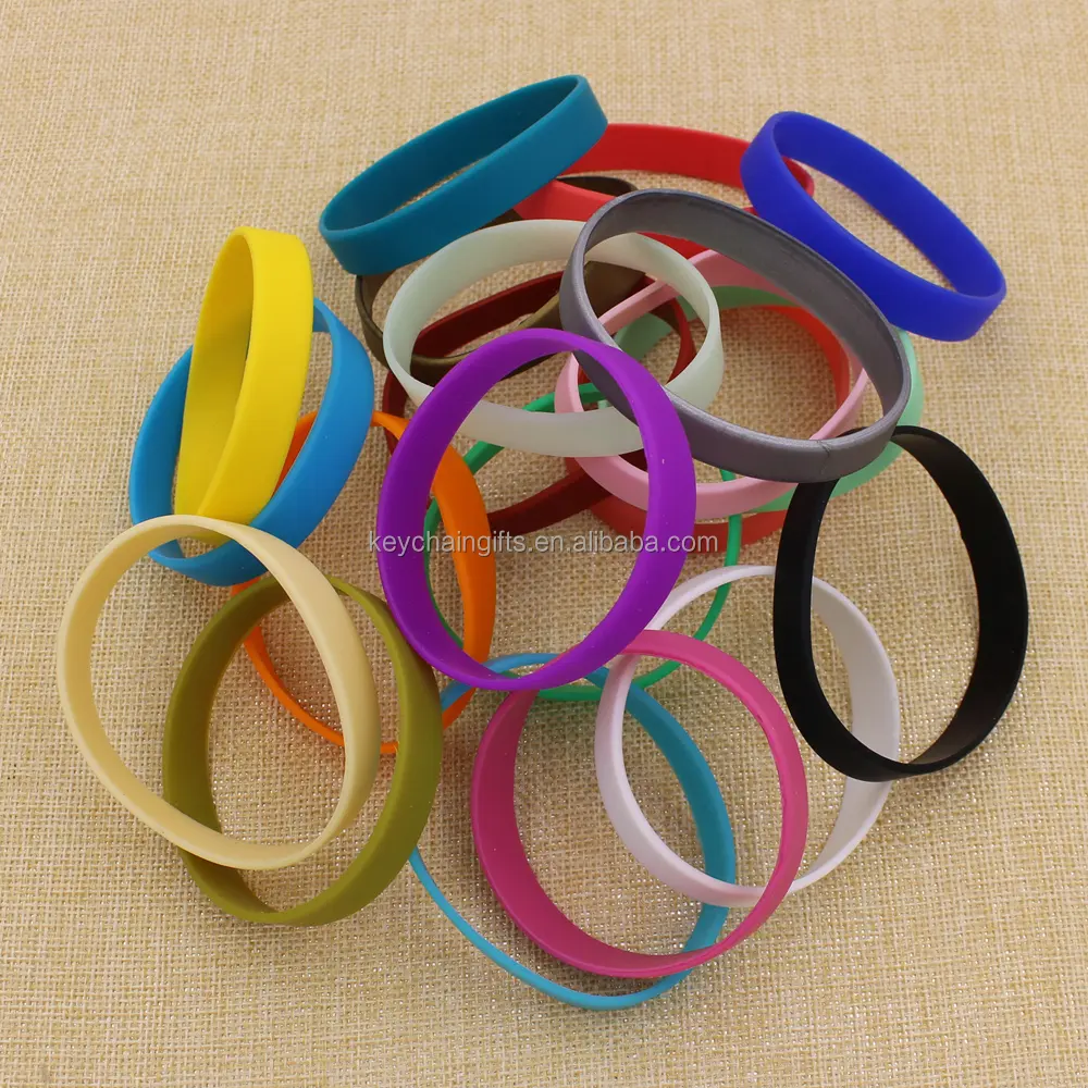 Custom factory eco-friendly nessun minimo 0.5 pollici braccialetti in silicone