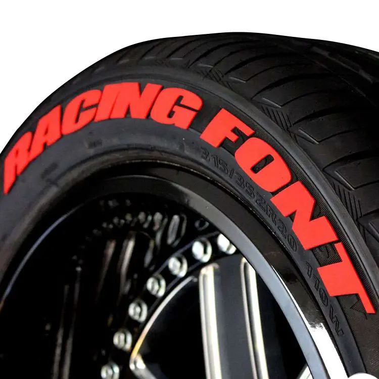 Tire Letters Stickers Car Tyre Lettering Decals Racing Fonts 1.06 inch height