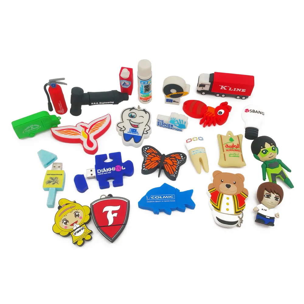 Fabriek 3D Custom Ontworpen Fancy Leuke Cartoon Usb Flash Drive Relatiegeschenk Voor School Kids Usb 16Gb 32Gb 2.0 3.0 Groothandel