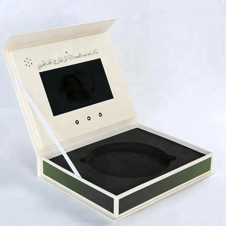 사용자 정의 7 인치 lcd 화면 포장 선물 세트 상자 비디오 상자 컬러 인쇄 종이 상자 와인 수상 디지털 제품