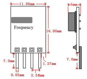Hochwertiges 433-MHz-Superheterodyn-HF-Sendermodul mit Temperatur funktion für Arduino