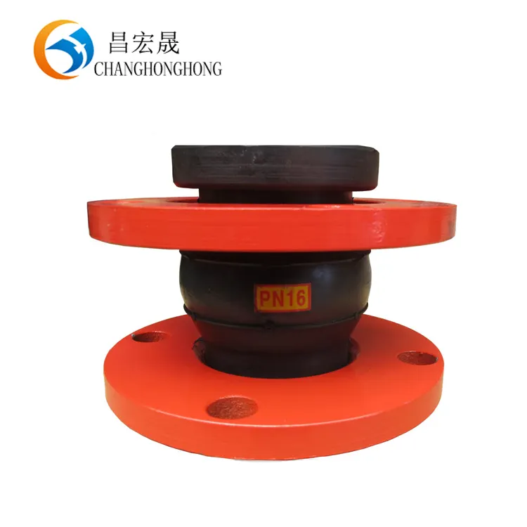 Single ball flanged elastic rubber expansion joint for high temperature working