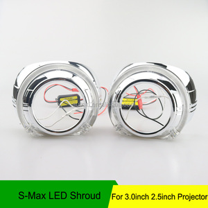 AUTOKI 3 Inch LED DRL Halo Nhẫn Vuông Mô Hình Cho <span class=keywords><strong>Q5</strong></span> <span class=keywords><strong>Mini</strong></span> <span class=keywords><strong>D2S</strong></span> H4 G4 G5 G6 Bi-xenon Ống Kính Máy Chiếu - Product Image 2