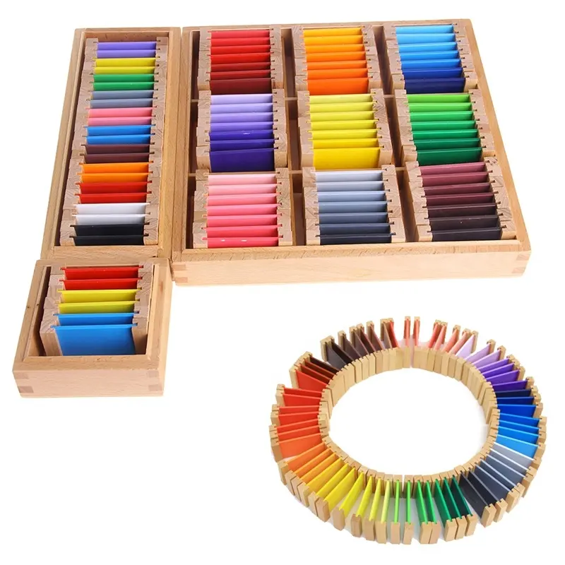 Educational preschool kids Attention practice Montessori color tablets teaching aids for children