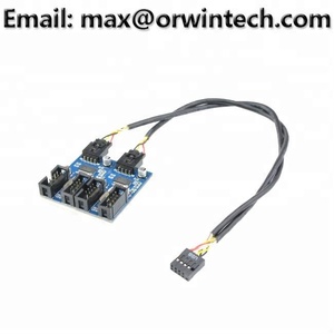 9ピンUSBヘッダーオス1〜4メス延長ケーブルカードデスクトップ9ピンUSBハブUSB2.09ピンコネクタアダプタポート - Product Image 2