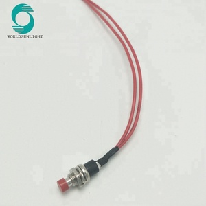 PBS-10B-2 Diametro 7 millimetri AC 3A 125V 1A 250V PUSH-ON Red Momentaneo pre-wired Push interruttore di pulsante con 20 centimetri di filo - Product Image 3
