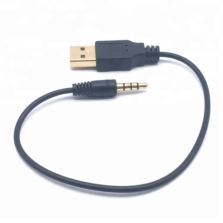 USB 2.0 Maschio a 3.5mm Audio AUX Plug Maschio OTG Adattatore per Auto Aux Cavo USB