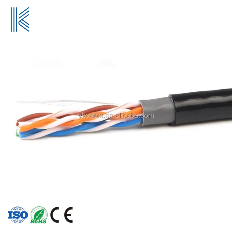 305m ftp cat5e cable lan 4pr 24awg al aire libre cable de red