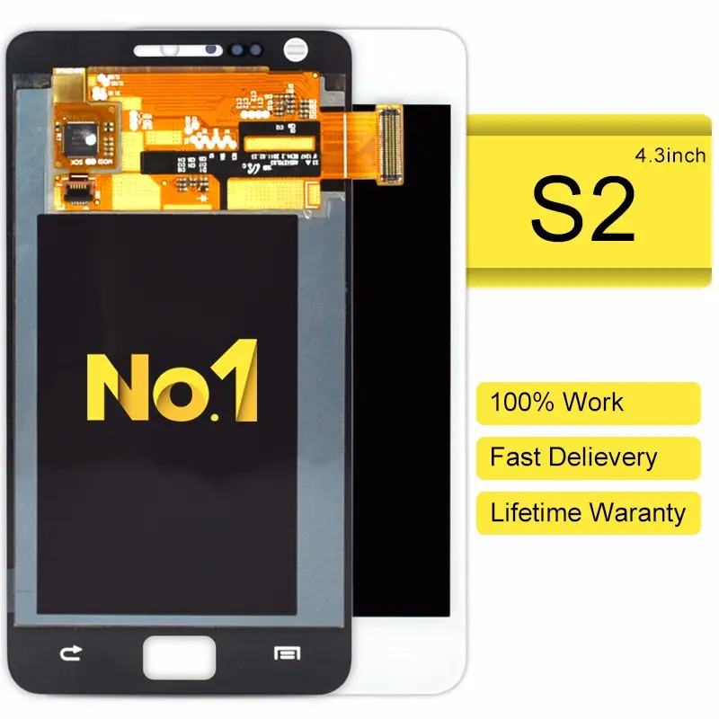 En gros Noir D'origine Lcd pour samsung S2 HD LTE SHV-E120 E120L E120S D'affichage de convertisseur analogique-Numérique D'écran Tactile d'affichage à cristaux liquides de Montage