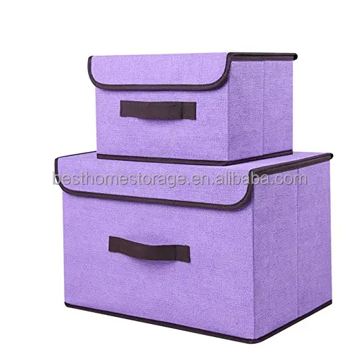 Generic Non-Woven Foldable Storage Box.Collapsible Basket Bin With Lid