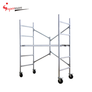 Tubo de aluminio duradero, andamio con riel protector, ruedas giratorias - Product Image 5