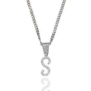 2019 חדש רהוט כתיבת מכתבים ראשוניים קסם Monogram קטן CZ מכתב אישית שם תליון