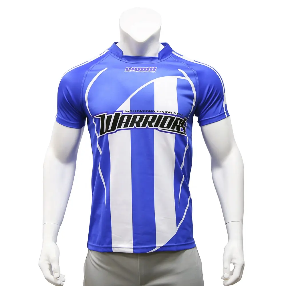 Camisa de rugby da equipe do logotipo personalizado do design mais recente robusto da camisa masculina