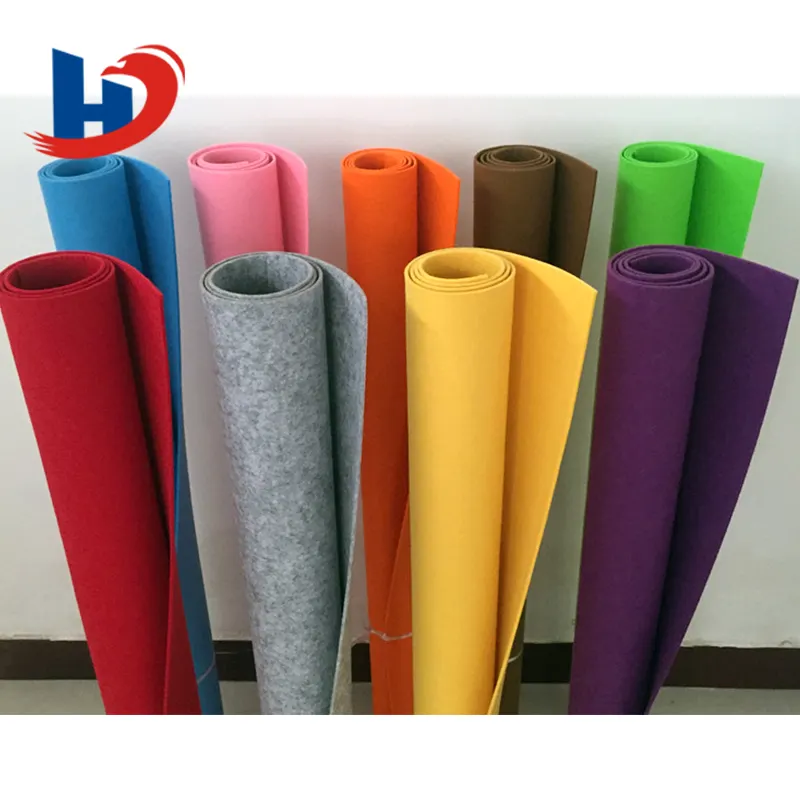 HENGJIU Pabrik Berwarna 100% Poliester Kain Felt Lembar Sintetis Kerajinan Wol Bulu Kempa 2Mm untuk Jahit dan DIY Seni & Kerajinan