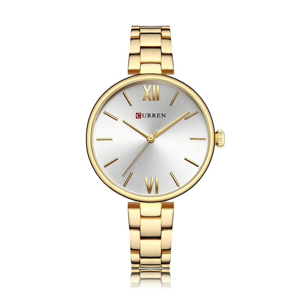 CURREN 9017 mujeres estilo Simple Japón movimiento de cuarzo reloj más nuevo lujo elegante Acero inoxidable moda negocios relojes de pulsera