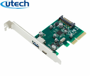 การ์ดขยายพอร์ตคู่ PCIe ประเภท USB3.1เป็น4X USB 3.1 Type-A อะแดปเตอร์ SuperSpeed 10Gbps OEM - Product Image 3