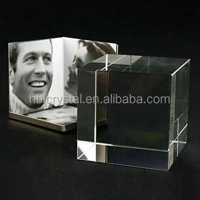 Honor of crystal Fashion Design Cube Crystal Photo Frame per regali Souvenir