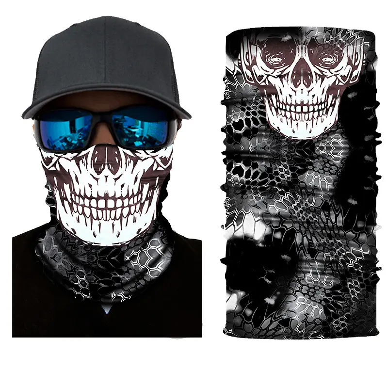 Zoom-Lon Customized Skull Bandana Sunscreen Neckerchief Riding Scarf